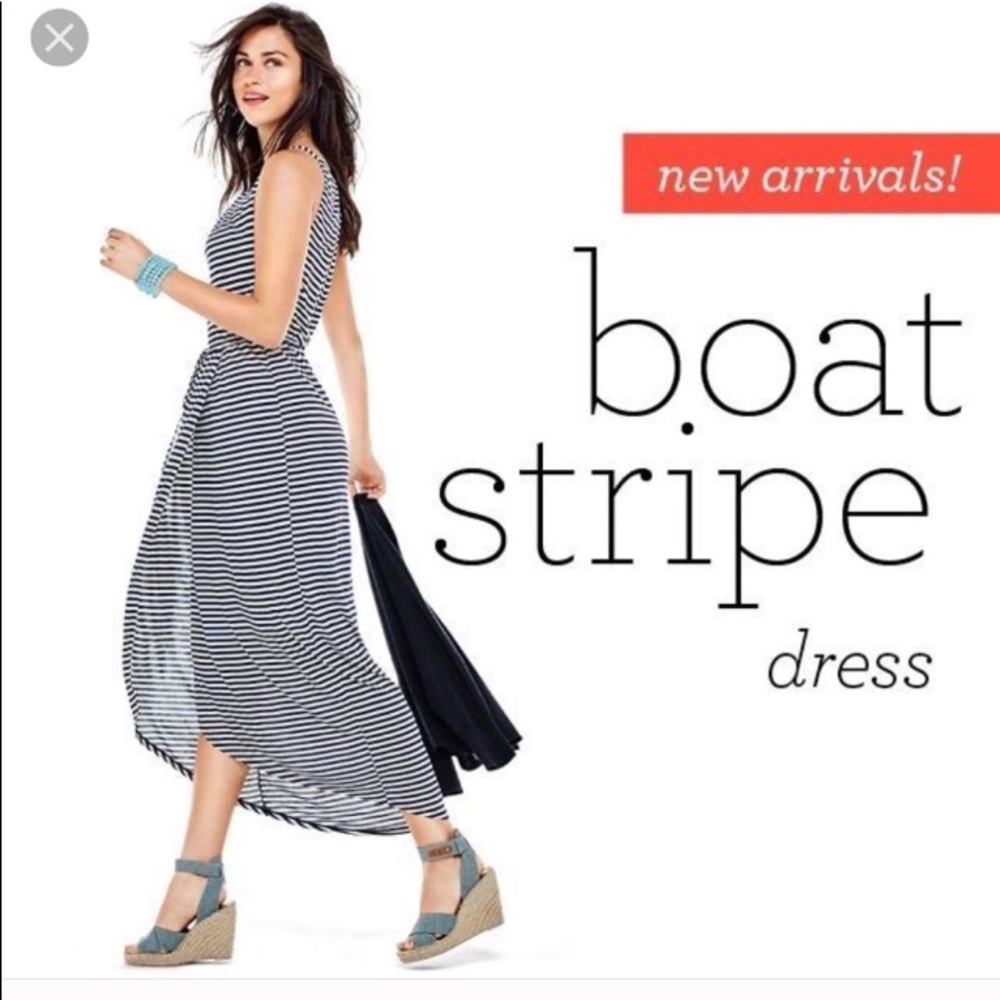 CAbi Boat stripe dress size M